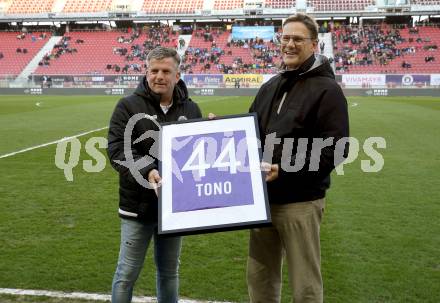 Fussball Bundesliga. SK Austria Klagenfurt gegen SV Guntamatic Ried.  Matthias Imhof, Tono Hoenigmann (Klagenfurt). Klagenfurt, am 27.2.2022.
Foto: Kuess
www.qspictures.net
---
pressefotos, pressefotografie, kuess, qs, qspictures, sport, bild, bilder, bilddatenbank