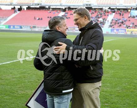 Fussball Bundesliga. SK Austria Klagenfurt gegen SV Guntamatic Ried.  Matthias Imhof, Tono Hoenigmann. Klagenfurt, am 27.2.2022.
Foto: Kuess
www.qspictures.net
---
pressefotos, pressefotografie, kuess, qs, qspictures, sport, bild, bilder, bilddatenbank