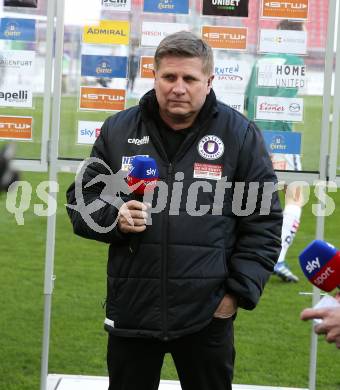 Fussball Bundesliga. SK Austria Klagenfurt gegen SV Guntamatic Ried.  Trainer Wolfgang Schellenberg (Klagenfurt). Klagenfurt, am 27.2.2022.
Foto: Kuess
www.qspictures.net
---
pressefotos, pressefotografie, kuess, qs, qspictures, sport, bild, bilder, bilddatenbank