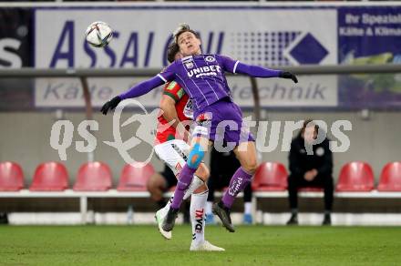 Fussball Bundesliga. SK Austria Klagenfurt gegen SV Guntamatic Ried.  Lukas Fridrikas (Klagenfurt). Klagenfurt, am 27.2.2022.
Foto: Kuess
www.qspictures.net
---
pressefotos, pressefotografie, kuess, qs, qspictures, sport, bild, bilder, bilddatenbank