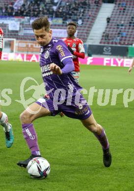 Fussball Bundesliga. SK Austria Klagenfurt gegen SV Guntamatic Ried.  Till Schumacher (Klagenfurt). Klagenfurt, am 27.2.2022.
Foto: Kuess
www.qspictures.net
---
pressefotos, pressefotografie, kuess, qs, qspictures, sport, bild, bilder, bilddatenbank