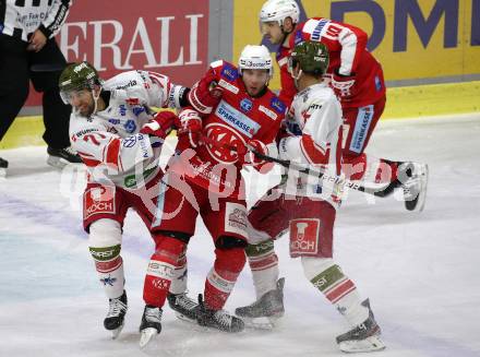 EBEL. Eishockey Bundesliga. KAC gegen	HCB Suedtirol Alperia. Rok Ticar,  (KAC), Daniel Claudio Ciampini, Anton Bernard  (Bozen). Klagenfurt, am 2.3.2022.
Foto: Kuess
www.qspictures.net

---
pressefotos, pressefotografie, kuess, qs, qspictures, sport, bild, bilder, bilddatenbank