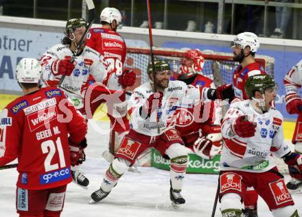 EBEL. Eishockey Bundesliga. KAC gegen	HCB Suedtirol Alperia. Torjubel   (Bozen). Klagenfurt, am 2.3.2022.
Foto: Kuess
www.qspictures.net

---
pressefotos, pressefotografie, kuess, qs, qspictures, sport, bild, bilder, bilddatenbank