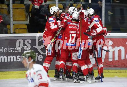 EBEL. Eishockey Bundesliga. KAC gegen	HCB Suedtirol Alperia. Jubel  (KAC). Klagenfurt, am 2.3.2022.
Foto: Kuess
www.qspictures.net

---
pressefotos, pressefotografie, kuess, qs, qspictures, sport, bild, bilder, bilddatenbank