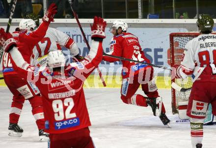 EBEL. Eishockey Bundesliga. KAC gegen	HCB Suedtirol Alperia. Torjubel Rok Ticar (KAC). Klagenfurt, am 2.3.2022.
Foto: Kuess
www.qspictures.net

---
pressefotos, pressefotografie, kuess, qs, qspictures, sport, bild, bilder, bilddatenbank