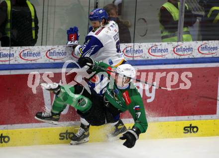 EBEL. Eishockey Bundesliga. VSV gegen HK SZ Olimpija Ljubljana.  Marco Richter,  (VSV), Mark Cepon  (Laibach). Villach, am 9.3.2022.
Foto: Kuess
www.qspictures.net
---
pressefotos, pressefotografie, kuess, qs, qspictures, sport, bild, bilder, bilddatenbank