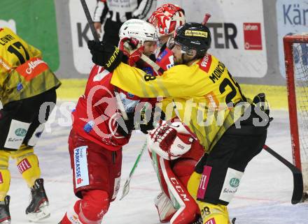 EBEL. Eishockey Bundesliga. KAC gegen	spusu Vienna Capitals. Andrej Tavzelj,  (KAC),  Luke Moncada (Vienna Capitals). Klagenfurt, am 11.3.2022.
Foto: Kuess
www.qspictures.net

---
pressefotos, pressefotografie, kuess, qs, qspictures, sport, bild, bilder, bilddatenbank