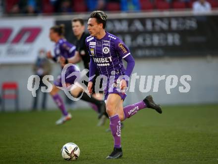 Fussball Bundesliga. Play-off. SK Austria Klagenfurt gegen Rapid Wien.  Lukas Fridrikas (Klagenfurt). Klagenfurt, am 13.3.2022.
Foto: Kuess
www.qspictures.net
---
pressefotos, pressefotografie, kuess, qs, qspictures, sport, bild, bilder, bilddatenbank