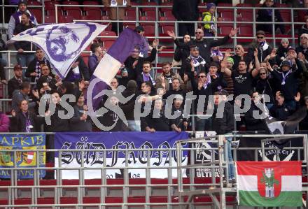 Fussball Bundesliga. Play-off. SK Austria Klagenfurt gegen Rapid Wien.  Fans (Klagenfurt). Klagenfurt, am 13.3.2022.
Foto: Kuess
www.qspictures.net
---
pressefotos, pressefotografie, kuess, qs, qspictures, sport, bild, bilder, bilddatenbank