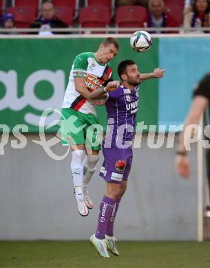 Fussball Bundesliga. Play-off. SK Austria Klagenfurt gegen Rapid Wien.  Markus Pink, (Klagenfurt), Srdjan Grahovac   (Rapid). Klagenfurt, am 13.3.2022.
Foto: Kuess
www.qspictures.net
---
pressefotos, pressefotografie, kuess, qs, qspictures, sport, bild, bilder, bilddatenbank