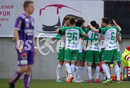 Fussball Bundesliga. Play-off. SK Austria Klagenfurt gegen Rapid Wien.  Torjubel Marco Gruell  (Rapid). Klagenfurt, am 13.3.2022.
Foto: Kuess
www.qspictures.net
---
pressefotos, pressefotografie, kuess, qs, qspictures, sport, bild, bilder, bilddatenbank