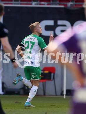 Fussball Bundesliga. Play-off. SK Austria Klagenfurt gegen Rapid Wien.  Torjubel Marco Gruell  (Rapid). Klagenfurt, am 13.3.2022.
Foto: Kuess
www.qspictures.net
---
pressefotos, pressefotografie, kuess, qs, qspictures, sport, bild, bilder, bilddatenbank