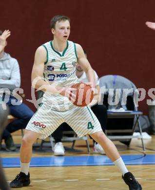 Basketball 2. Liga 2021/2022. Grunddurchgang 13. Runde.  KOS Celovec gegen  Dornbirn Lions. Samuel Seher  (KOS). Klagenfurt, am 19.3.2022.
Foto: Kuess
www.qspictures.net
---
pressefotos, pressefotografie, kuess, qs, qspictures, sport, bild, bilder, bilddatenbank