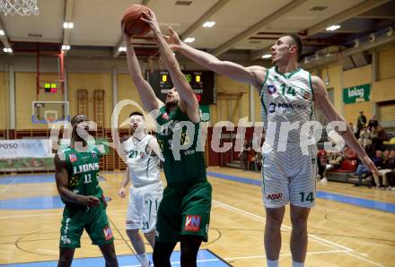 Basketball 2. Liga 2021/2022. Grunddurchgang 13. Runde.  KOS Celovec gegen  Dornbirn Lions.  Marko Gutalj (KOS),  Panagiotis Zaraidonis, Thimothee Troussel  (Dornbirn). Klagenfurt, am 19.3.2022.
Foto: Kuess
www.qspictures.net
---
pressefotos, pressefotografie, kuess, qs, qspictures, sport, bild, bilder, bilddatenbank