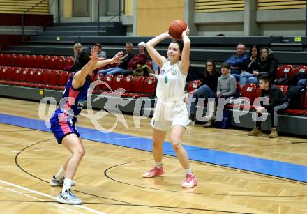 Basketball Damen Superliga 2021/2022. Grunddurchgang 11. Runde.  KOS Celovec Damen gegen   UBSC-DBBC Graz.  Alina Seher (KOS),  Eni Nizamic (Graz). Klagenfurt, am 19.3.2022.
Foto: Kuess
www.qspictures.net
---
pressefotos, pressefotografie, kuess, qs, qspictures, sport, bild, bilder, bilddatenbank