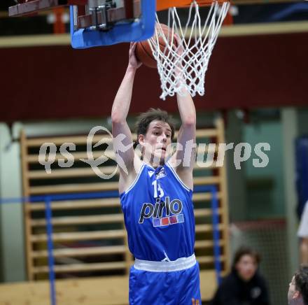 Basketball Zweite Liga 2021/2022. Grunddurchgang 16. Runde.  Woerthersee Piraten gegen Kufstein Towers.  Fabio Thaler  (Kufstein). Klagenfurt, am 20.3.2022. 
Foto: Kuess
www.qspictures.net

---
pressefotos, pressefotografie, kuess, qs, qspictures, sport, bild, bilder, bilddatenbank