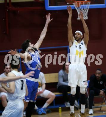 Basketball Zweite Liga 2021/2022. Grunddurchgang 16. Runde.  Woerthersee Piraten gegen Kufstein Towers.  Shawn Ray (Piraten),  Andres Diaz (Kufstein). Klagenfurt, am 20.3.2022. 
Foto: Kuess
www.qspictures.net

---
pressefotos, pressefotografie, kuess, qs, qspictures, sport, bild, bilder, bilddatenbank