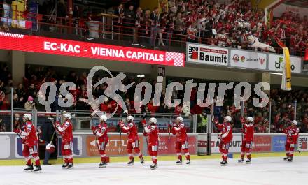 EBEL. Eishockey Bundesliga. KAC gegen	spusu Vienna Capitals. Jubel (KAC). Klagenfurt, am 20.3.2022.
Foto: Kuess
www.qspictures.net

---
pressefotos, pressefotografie, kuess, qs, qspictures, sport, bild, bilder, bilddatenbank