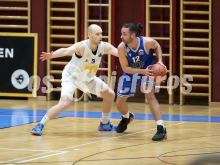 Basketball Zweite Liga 2021/2022. Grunddurchgang 16. Runde.  Woerthersee Piraten gegen Kufstein Towers.  Sead Mulalic (Piraten),  Ignacio Trujillo  (Kufstein). Klagenfurt, am 20.3.2022. 
Foto: Kuess
www.qspictures.net

---
pressefotos, pressefotografie, kuess, qs, qspictures, sport, bild, bilder, bilddatenbank