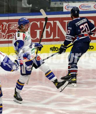 EBEL. Eishockey Bundesliga. VSV gegen Hydro Fehervar AV 19.  Torjubel Marco Richter, (VSV). Villach, am 24.3.2022.
Foto: Kuess
www.qspictures.net
---
pressefotos, pressefotografie, kuess, qs, qspictures, sport, bild, bilder, bilddatenbank