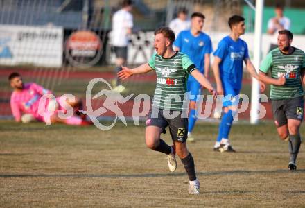 Fussball Kaerntner Liga. Voelkermarkt gegen Bleiburg. Torjubel Lukas Urnik (Voelkermarkt). Voelkermarkt, 26.3.2022.
Foto: Kuess

---
pressefotos, pressefotografie, kuess, qs, qspictures, sport, bild, bilder, bilddatenbank