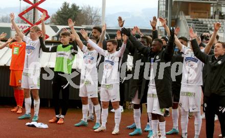 Fussball Bundesliga. Meistergruppe. WAC gegen SK Puntigamer Sturm Graz.  Jubel Sturm. Wolfsberg, am 3.4.2022.
Foto: Kuess
www.qspictures.net
---
pressefotos, pressefotografie, kuess, qs, qspictures, sport, bild, bilder, bilddatenbank