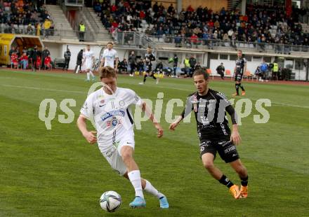 Fussball Bundesliga. Meistergruppe. WAC gegen SK Puntigamer Sturm Graz.  Matthaeus Taferner, (WAC),  Alexander Prass  (Graz). Wolfsberg, am 3.4.2022.
Foto: Kuess
www.qspictures.net
---
pressefotos, pressefotografie, kuess, qs, qspictures, sport, bild, bilder, bilddatenbank