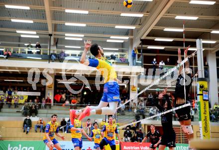 Volleyball. Austrian Volley League Men. SK Zadruga Aich/Dob gegen VCA Amstetten NOE. Xander Ketrzynski  (Aich). Bleiburg, 2.4.2022.
Foto: Kuess
www.qspictures.net
---
pressefotos, pressefotografie, kuess, qs, qspictures, sport, bild, bilder, bilddatenbank