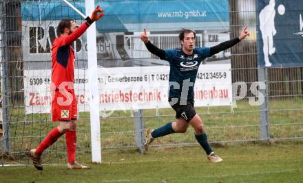 Fussball Kaerntner Liga. Kraig gegen Gmuend.  Torjubel Alexander Johannes Kampitsch, (Kraig). Kraig, am 2.4.2022.
Foto: Kuess
---
pressefotos, pressefotografie, kuess, qs, qspictures, sport, bild, bilder, bilddatenbank