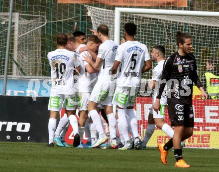 Fussball Bundesliga. Meistergruppe. WAC gegen SK Puntigamer Sturm Graz.  Torjubel  (Graz). Wolfsberg, am 3.4.2022.
Foto: Kuess
www.qspictures.net
---
pressefotos, pressefotografie, kuess, qs, qspictures, sport, bild, bilder, bilddatenbank