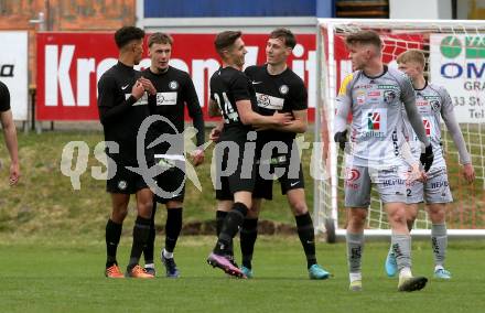 Fussball Regionalliga. WAC Amateure gegen Sturm Graz II.  Torjubel (Sturm Graz). St. Andrae, am 9.4.2022.
Foto: Kuess
---
pressefotos, pressefotografie, kuess, qs, qspictures, sport, bild, bilder, bilddatenbank