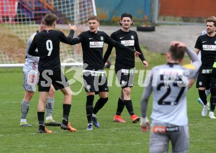 Fussball Regionalliga. WAC Amateure gegen Sturm Graz II. Torjubel  Christoph Lang (Sturm Graz). St. Andrae, am 9.4.2022.
Foto: Kuess
---
pressefotos, pressefotografie, kuess, qs, qspictures, sport, bild, bilder, bilddatenbank