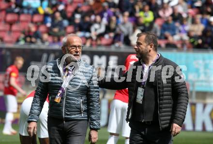 Fussball Bundesliga. SK Austria Klagenfurt gegen Red Bull Salzburg.   Guenter Thiel, Zeljko Karajica (Klagenfurt). Klagenfurt, am 10.4.2022.
Foto: Kuess
---
pressefotos, pressefotografie, kuess, qs, qspictures, sport, bild, bilder, bilddatenbank