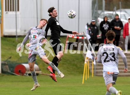 Fussball Regionalliga. WAC Amateure gegen Sturm Graz II.  Timo Altersberger (WAC Amateure), Martin Krienzer  (Sturm Graz). St. Andrae, am 9.4.2022.
Foto: Kuess
---
pressefotos, pressefotografie, kuess, qs, qspictures, sport, bild, bilder, bilddatenbank