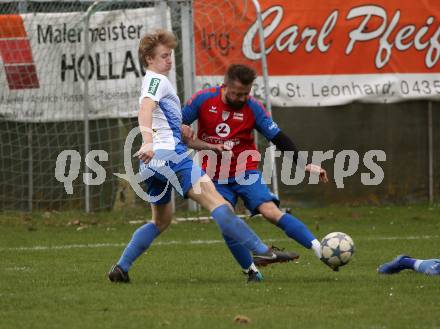 Fussball. 2. Klasse C.  Frantschach gegen Kraig.  Haci Osman Yavru (Frantschach),   Lukas Paul Hoefferer (Kraig). Frantschach, 10.4.2022.
Foto: Kuess 
---
pressefotos, pressefotografie, kuess, qs, qspictures, sport, bild, bilder, bilddatenbank