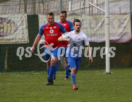 Fussball. 2. Klasse C.  Frantschach gegen Kraig. Torjubel  Raphael Helmut Floredo (Kraig). Frantschach, 10.4.2022.
Foto: Kuess 
---
pressefotos, pressefotografie, kuess, qs, qspictures, sport, bild, bilder, bilddatenbank