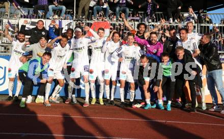 Fussball Bundesliga. Meistergruppe. WAC gegen Austria Klagenfurt. Jubel  (Klagenfurt). Wolfsberg, am 17.4.2022.
Foto: Kuess
www.qspictures.net
---
pressefotos, pressefotografie, kuess, qs, qspictures, sport, bild, bilder, bilddatenbank