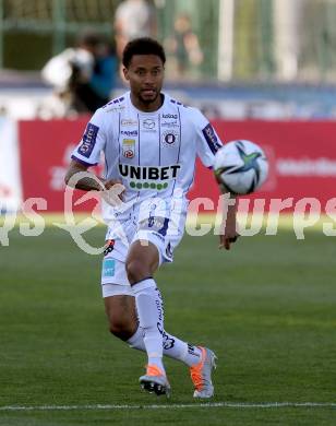 Fussball Bundesliga. Meistergruppe. WAC gegen Austria Klagenfurt.  Michael Blauensteiner  (Klagenfurt). Wolfsberg, am 17.4.2022.
Foto: Kuess
www.qspictures.net
---
pressefotos, pressefotografie, kuess, qs, qspictures, sport, bild, bilder, bilddatenbank