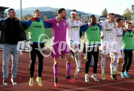 Fussball Bundesliga. Meistergruppe. WAC gegen Austria Klagenfurt. Jubel Turgay Gemicibasi, Lukas Fridrikas, Phillip Menzel, Ivan Saravanja, Gloire Amanda, Tim Maciejewski, Till Schumacher, Florian Rieder   (Klagenfurt). Wolfsberg, am 17.4.2022.
Foto: Kuess
www.qspictures.net
---
pressefotos, pressefotografie, kuess, qs, qspictures, sport, bild, bilder, bilddatenbank