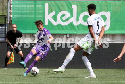 Fussball Bundesliga. Play-off. SK Austria Klagenfurt gegen SK Sturm Graz.  Alex Timossi Andersson, (Klagenfurt), Gregory Wuethrich  (Graz). Klagenfurt, am 8.5.2022.
Foto: Kuess
www.qspictures.net
---
pressefotos, pressefotografie, kuess, qs, qspictures, sport, bild, bilder, bilddatenbank