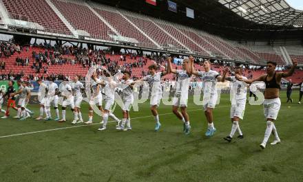 Fussball Bundesliga. Play-off. SK Austria Klagenfurt gegen SK Sturm Graz.  Jubel  (Graz). Klagenfurt, am 8.5.2022.
Foto: Kuess
www.qspictures.net
---
pressefotos, pressefotografie, kuess, qs, qspictures, sport, bild, bilder, bilddatenbank