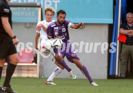 Fussball Bundesliga. Play-off. SK Austria Klagenfurt gegen FK Austria Wien.  Markus Pink, (Klagenfurt),  Matthias Braunoeder  (Wien). Klagenfurt, am 15.5.2022.
Foto: Kuess
www.qspictures.net
---
pressefotos, pressefotografie, kuess, qs, qspictures, sport, bild, bilder, bilddatenbank