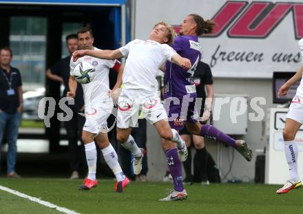 Fussball Bundesliga. Play-off. SK Austria Klagenfurt gegen FK Austria Wien.  Patrick Greil, (Klagenfurt), Matthias Braunoeder   (Wien). Klagenfurt, am 15.5.2022.
Foto: Kuess
www.qspictures.net
---
pressefotos, pressefotografie, kuess, qs, qspictures, sport, bild, bilder, bilddatenbank