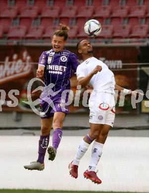 Fussball Bundesliga. Play-off. SK Austria Klagenfurt gegen FK Austria Wien.  Patrick Greil,  (Klagenfurt), Marvin Martins Santos Da Graca  (Wien). Klagenfurt, am 15.5.2022.
Foto: Kuess
www.qspictures.net
---
pressefotos, pressefotografie, kuess, qs, qspictures, sport, bild, bilder, bilddatenbank