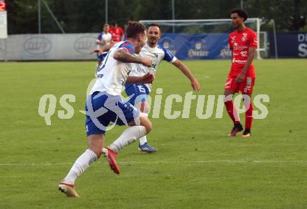 Fussball Regionalliga. Treibach gegen Kalsdorf.  Torjubel  Kevin Vaschauner (Treibach). Treibach, am 10.6.2022.
Foto: Kuess
---
pressefotos, pressefotografie, kuess, qs, qspictures, sport, bild, bilder, bilddatenbank