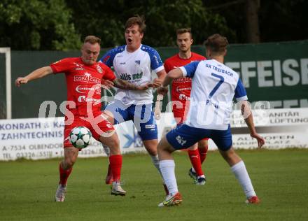 Fussball Regionalliga. Treibach gegen Kalsdorf. Fabian Christian Gangl, Lukas Maximilian Pippan  (Treibach), Nejc Rober  (Kalsdorf). Treibach, am 10.6.2022.
Foto: Kuess
---
pressefotos, pressefotografie, kuess, qs, qspictures, sport, bild, bilder, bilddatenbank