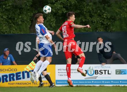 Fussball Regionalliga. Treibach gegen Kalsdorf. Manuel Primusch  (Treibach),  Filip Smoljan (Kalsdorf). Treibach, am 10.6.2022.
Foto: Kuess
---
pressefotos, pressefotografie, kuess, qs, qspictures, sport, bild, bilder, bilddatenbank