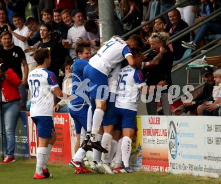 Fussball Regionalliga. Treibach gegen Kalsdorf.  Torjubel  (Treibach). Treibach, am 10.6.2022.
Foto: Kuess
---
pressefotos, pressefotografie, kuess, qs, qspictures, sport, bild, bilder, bilddatenbank