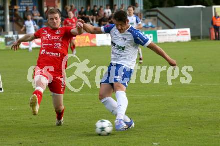 Fussball Regionalliga. Treibach gegen Kalsdorf.  Florian Philipp Wieser (Treibach), Konrad Froelich  (Kalsdorf). Treibach, am 10.6.2022.
Foto: Kuess
---
pressefotos, pressefotografie, kuess, qs, qspictures, sport, bild, bilder, bilddatenbank