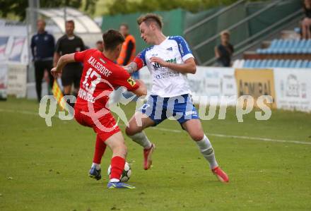 Fussball Regionalliga. Treibach gegen Kalsdorf. Kevin Vaschauner   (Treibach), Marcel Tunst  (Kalsdorf). Treibach, am 10.6.2022.
Foto: Kuess
---
pressefotos, pressefotografie, kuess, qs, qspictures, sport, bild, bilder, bilddatenbank